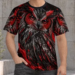 Fierce Red Owl Wildlife Art for Outdoor Adventures and Nature Lovers, Gift for Men All-over Print Unisex T-shirt