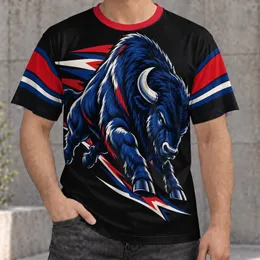 Bold Buffalo Bull Sports Spirit for Competition Day and Game Day Fans Who Love Football All-over Print Unisex T-shirt