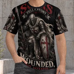 Medieval Knight Battle Scene for Gothic Nights and Resilient Men Who Love Armor All-over Print Unisex T-shirt