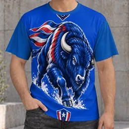 Charging Buffalo and Bison Emblem for Game Day Tailgates and Football Fans Everywhere All-over Print Unisex T-shirt