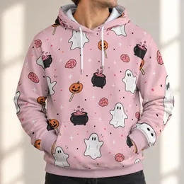 Cute Halloween Ghosts and Jack-o'-Lanterns for Spooky October Celebrations All Season All-over Print Hoodie (Lightweight)
