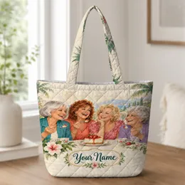 Retro Best Friends And Cheesecake Gift For Vintage Friendship Celebrations And Her Quilted Tote Bag