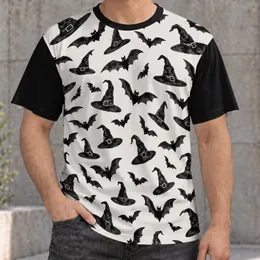 Gothic Bat And Witch Hat Motifs For Halloween Parties And Everyday Dark Style Fans All-over Print Unisex T-shirt
