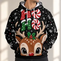 Christmas Reindeer and Candy Cane Letters for Festive Winter Celebrations All Season All-over Print Hoodie (Lightweight)