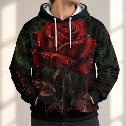 Crimson Rose And Dark Botanical Elegance For Alternative Everyday Style All-over Print Hoodie (Lightweight)