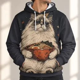Crowned Cat With Orange Bowl For Whimsical Fantasy Fans And Cozy Everyday Wear All-over Print Hoodie (Lightweight)