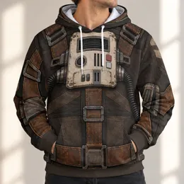 Brown Sci-Fi Utility Armor Costume Look for Halloween Cosplay and Fan Events All-over Print Hoodie (Lightweight)
