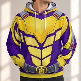 Purple And Gold Honeycomb Hero Suit For Cosplay Events And Fans All-over Print Hoodie (Lightweight)