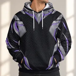 Black Geometric Armor and Violet Accents for Cosplay Events and Everyday Fandom Wear All-over Print Hoodie (Lightweight)