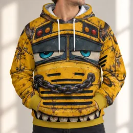 Yellow Horned School Bus Character Look for Halloween Parties and Cosplay Events All-over Print Hoodie (Lightweight)