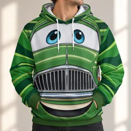 Expressive Green Vintage Car Character for Cosplay Events and Birthday Celebrations All-over Print Hoodie (Lightweight)