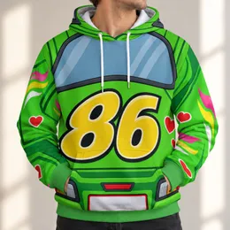 Green Number 86 Race-Car Twin Costume for Theme Park Visits and Family Cosplay Events All-over Print Hoodie (Lightweight)