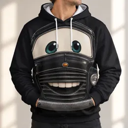 Friendly Vintage Black Truck Face Birthday Gift for Road Trip Fans and Car Loving Families All-over Print Hoodie (Lightweight)