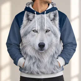 White Wolf Portrait for Outdoor Adventures and Everyday Casual Style All-over Print Hoodie (Lightweight)