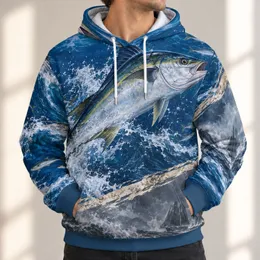 Silver Sailfish and Stormy Ocean Scenes for Coastal Adventure and Sea Lovers All-over Print Hoodie (Lightweight)