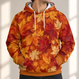 Autumn Maple Leaves for Fall Walks and Cozy Seasonal Style All-over Print Hoodie (Lightweight)
