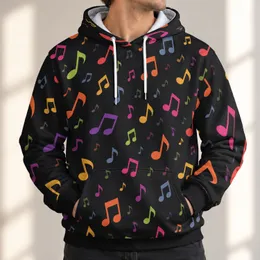 Colorful Music Notes for Concert Nights and Everyday Music Lover Style All-over Print Hoodie (Lightweight)