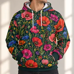 Vibrant Wildflower Meadow for Everyday Nature-Loving Style and Outdoor Escapes All-over Print Hoodie (Lightweight)