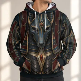 Jackal Mask Armor Motif for Urban Nights and Mythic Streetwear Enthusiasts All-over Print Hoodie (Lightweight)