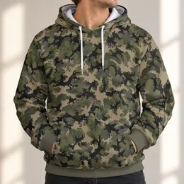 Olive Tan Black Camouflage Outdoor Casual Wear for Men, Hiking, Camping and Daily Use All-over Print Hoodie (Lightweight)