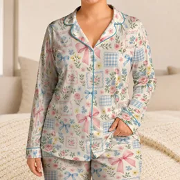 Pastel Bows And Cottage Florals For Romantic Springtime Gift Giving For Her Satin Pajamas Set