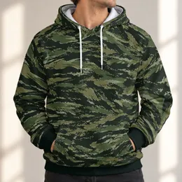 Olive Camouflage for Outdoor Adventures and Everyday Casual Wear for Men All-over Print Hoodie (Lightweight)