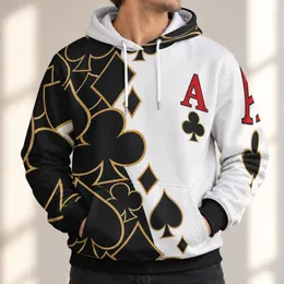 Black And Gold Spade Card Motifs For Casino Nights And Everyday Streetwear All-over Print Hoodie (Lightweight)