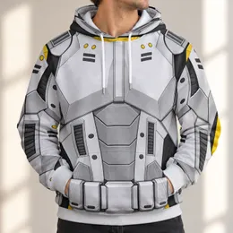 White Sci-Fi Armored Trooper Costume Details For Cosplay Events And Fan Gatherings All-over Print Hoodie (Lightweight)