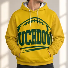 Touchdown Football Lettering for Game Day and Weekend Wear for Football Fans All-over Print Hoodie (Lightweight)
