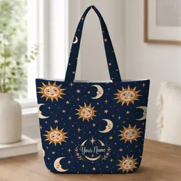 Celestial Sun Moon Stars for Cosmic Birthday Gifts and Everyday Style for Astrology Lovers Quilted Tote Bag