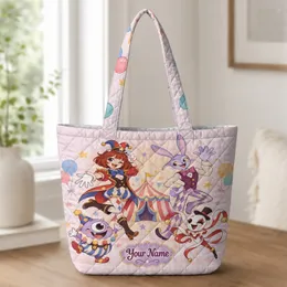 Whimsical Circus Performer Friends for Birthday Cheer and Everyday Adventures for Kids Quilted Tote Bag