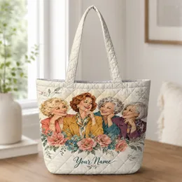 Vintage Women and Roses for Best Friends, Birthdays, and Everyday Outings Quilted Tote Bag