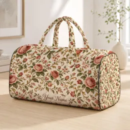 Vintage Rose And Vine Florals For Romantic Getaways And Everyday Travel Quilted Weekend Bag