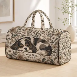 Patchwork Dog and Wildflower Motifs for Cozy Weekend Getaways and Everyday Travel Quilted Weekend Bag