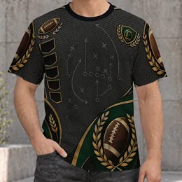 Football Uniform Motifs for Game Day and School Spirit, Youth Sports Enthusiasts All-over Print Unisex T-shirt