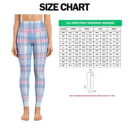 Pastel Blue Tartan Plaid for Yoga, Pilates, and Everyday Casual Wear Leggings