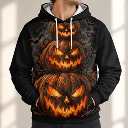Stacked Fiery Jack-O’-Lanterns for Halloween Night Celebrations and Autumn Parties All-over Print Hoodie (Lightweight)