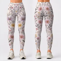 Pastel Daisy Meadow for Yoga, Pilates, and Everyday Wear Leggings