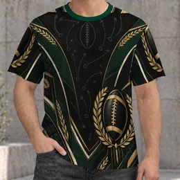 Evergreen Football Uniform Motifs for Game Day and School Spirit Youth Style All-over Print Unisex T-shirt