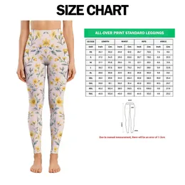 Yellow Wildflower Sprigs for Yoga, Pilates, and Everyday Casual Style Leggings