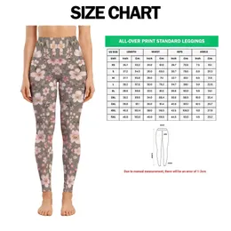 Blush Peach Small Wildflowers for Yoga Pilates and Everyday Wear Leggings