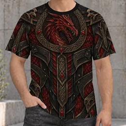 Red Dragon Celtic Knot Armor for Fantasy Events, Cosplay Gatherings and Outdoor Adventures All-over Print Unisex T-shirt