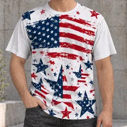 Red White and Navy Star Spangled Americana for Fourth of July Celebrations and Summer All-over Print Unisex T-shirt