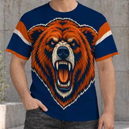 Fierce Orange Bear Head for Game Day, Campus Spirit and Casual Weekend Style for Her All-over Print Unisex T-shirt