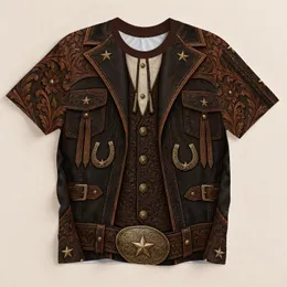 Western Cowboy Stars And Horseshoes For Rodeo Events And Everyday Ranch Style All-over Print Unisex T-shirt