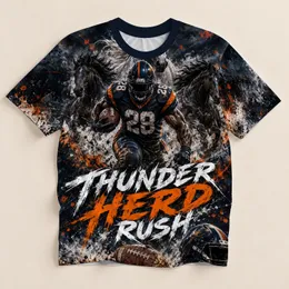 Galloping Horse Football Rush for Game Day Energy and Sports Fans All-over Print Unisex T-shirt