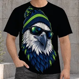Bald Eagle Mascot With Knit Beanie And Sunglasses For School Spirit And Game Day Fans All-over Print Unisex T-shirt