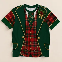 Emerald Tartan Holiday Blazer Look for Christmas Parties and Family Gatherings All-over Print Unisex T-shirt