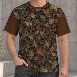 Autumn Maple Leaf Woodland Camo for Hunting, Hiking and Outdoor Adventures All-over Print Unisex T-shirt