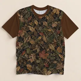 Autumn Maple Leaf Woodland Camo for Hunting, Hiking and Outdoor Adventures All-over Print Unisex T-shirt